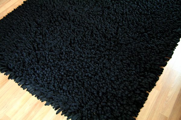 Spiky black rug